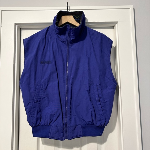 Vintage Columbia Reversible Fleece Lined Vest Tribal Aztec Geometric Pattern - Picture 6 of 6